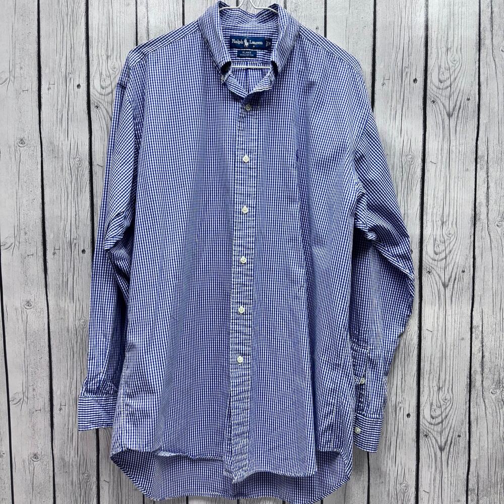Men’s Ralph Lauren Blake 100% Cotton Long Sleeve Button Down Shirt Size Medium